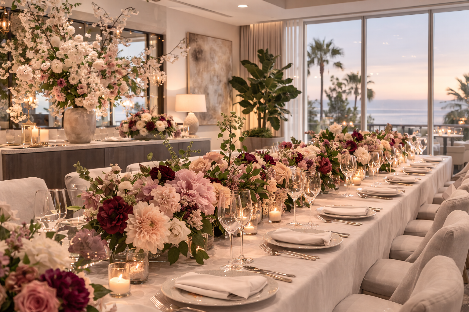 Interior floral installation